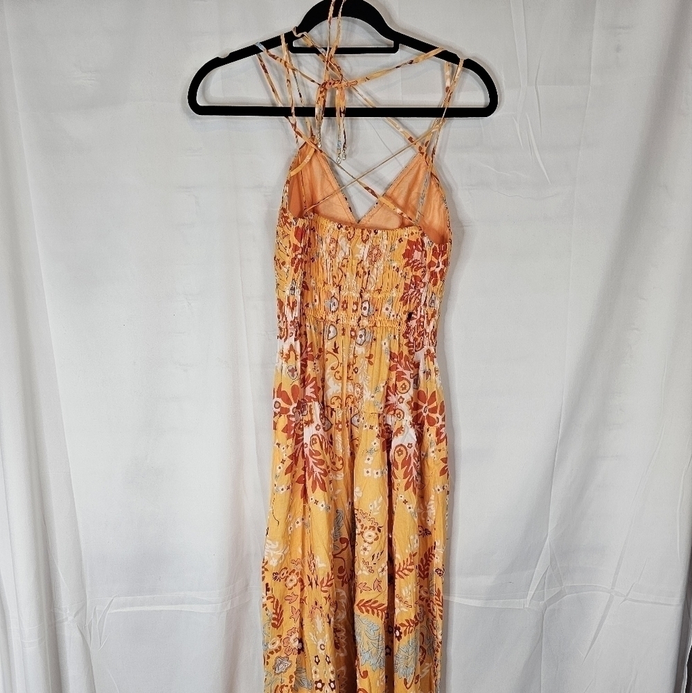 DEREK Lam 10 Crosby size 2 orange paisley maxi dress with halter NWOT - Picture 6 of 9